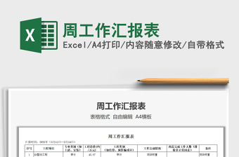2021年周工作匯報(bào)表