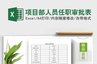 2021年項目部人員任職審批表