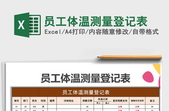 2021年員工體溫測量登記表