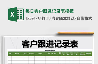2021年每日客戶跟進(jìn)記錄表模板