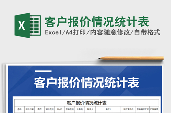 2021年客戶報價情況統(tǒng)計表免費下載