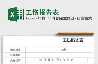 2021年工傷報告表免費下載