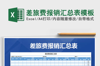 2021年差旅費報銷匯總表模板