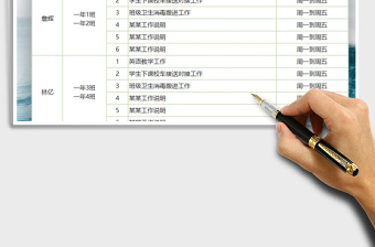 2021年學校老師工作分配表
