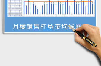 2021年月度銷售柱型圖帶均線圖表