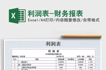 2021年利潤表-財務報表
