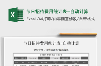 2021年節(jié)日招待費(fèi)用統(tǒng)計(jì)表-自動(dòng)計(jì)算