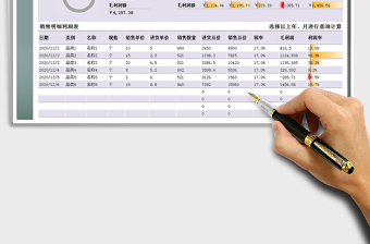 2021年销售明细利润表-月份查询免费下载