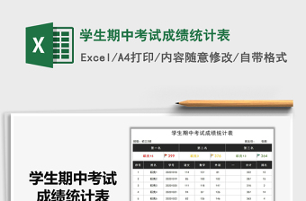 2021年學(xué)生期中考試成績統(tǒng)計表