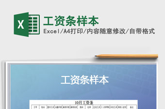 2021年工資條樣本