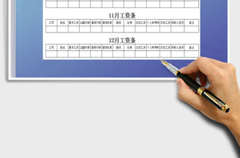 2021年工資條樣本