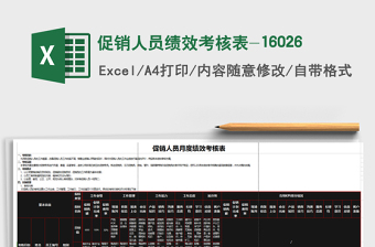 2021年促銷人員績(jī)效考核表-16026