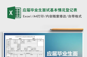 2021年應屆畢業生面試基本情況登記表免費下載