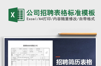 2021年公司招聘表格標(biāo)準(zhǔn)模板