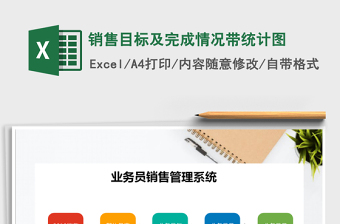 2021年銷售目標(biāo)及完成情況帶統(tǒng)計(jì)圖