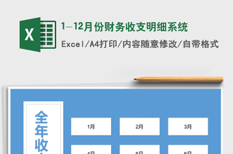 2021年1-12月份財務(wù)收支明細系統(tǒng)