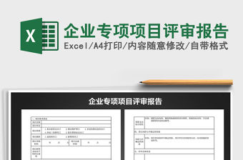 2021年企業(yè)專項(xiàng)項(xiàng)目評審報(bào)告