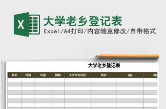 2021年大學(xué)老鄉(xiāng)登記表