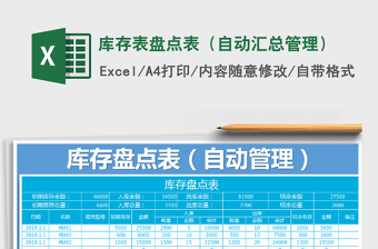 2021年庫(kù)存表盤(pán)點(diǎn)表（自動(dòng)匯總管理）