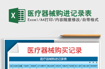 2021年醫(yī)療器械購進(jìn)記錄表免費(fèi)下載