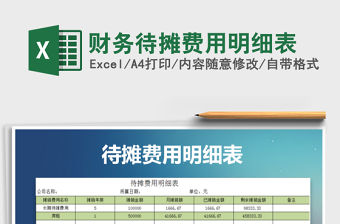 2021年財務待攤費用明細表