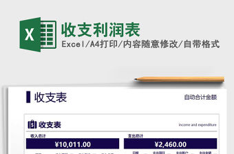 2021年收支利潤表免費下載