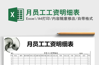 2021年月員工工資明細表