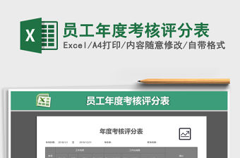 2021年員工年度考核評分表