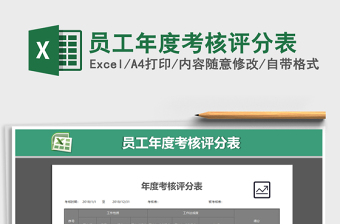 2021年員工年度考核評分表