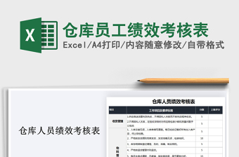 2021年仓库员工绩效考核表