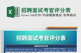 2021年招聘面試考官評分表