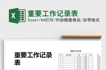 2021年重要工作記錄表