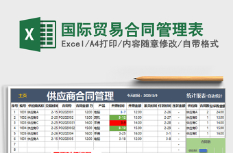 2021年國際貿(mào)易合同管理表