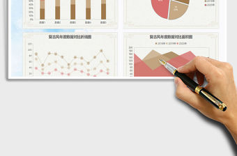 2021年復古風數據對比分析可視化圖表模