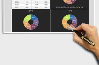 2021年圓環圖通用圖表模板