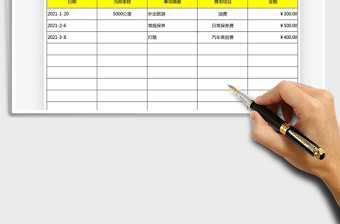 2021年行車費(fèi)用便捷日記賬