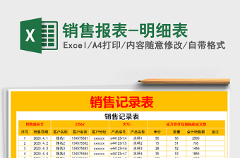2021年銷售報表-明細表