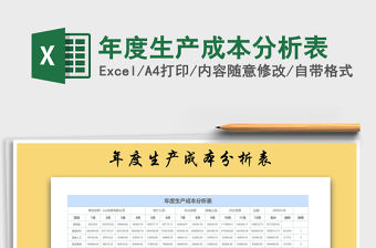 2021年年度生產成本分析表