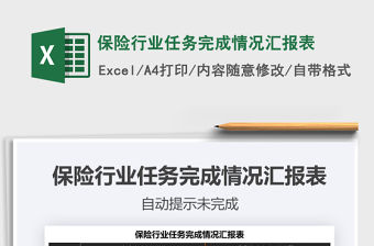 2021年保險行業任務完成情況匯報表