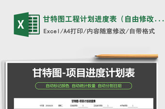 2021年甘特圖工程計劃進度表（自由修改，自動顯示）