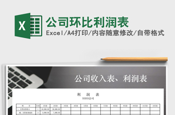 2021年公司環(huán)比利潤表