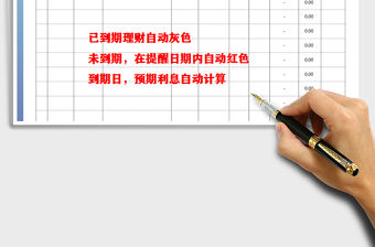 2021年理財存款管理表-自動計算