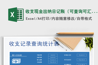 2021年收支現(xiàn)金出納日記賬（可查詢可匯總）