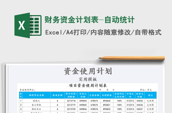 2021年財務(wù)資金計劃表-自動統(tǒng)計