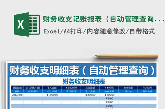 2021年財務收支記賬報表（自動管理查詢）