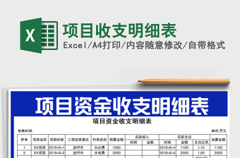 2021年項(xiàng)目收支明細(xì)表