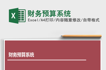 2021年財(cái)務(wù)預(yù)算系統(tǒng)