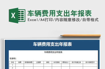 2021年車輛費(fèi)用支出年報(bào)表