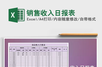 2021年銷售收入日報表