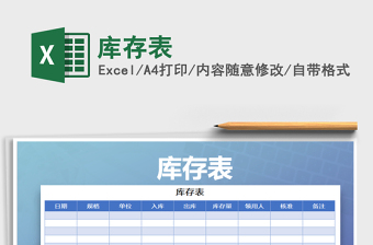 2021年庫存表